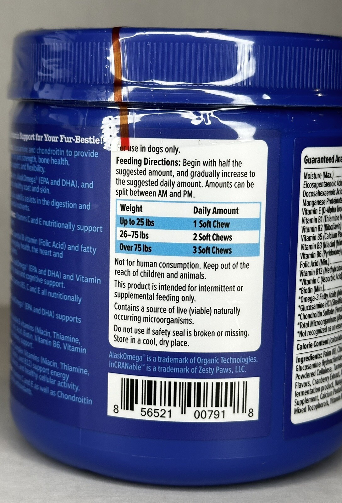 Zesty Paws Senior Advanced 11 in 1 Multivitamin Bites for Dogs Chicken 90 Chews