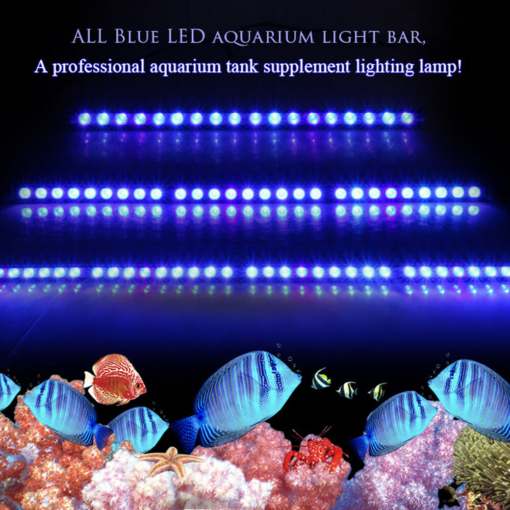 470nm Led Aquarium Bar Light 21.65″/33″/45″ Blue Spectrum Strip Light for Tank