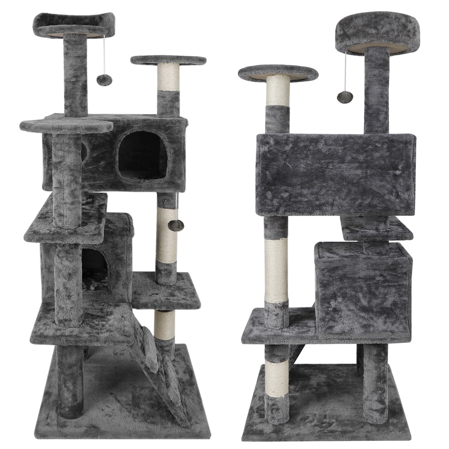 Activity Center 53″ STURDY Cat Tree Tower Large Playing House Condo For Rest
