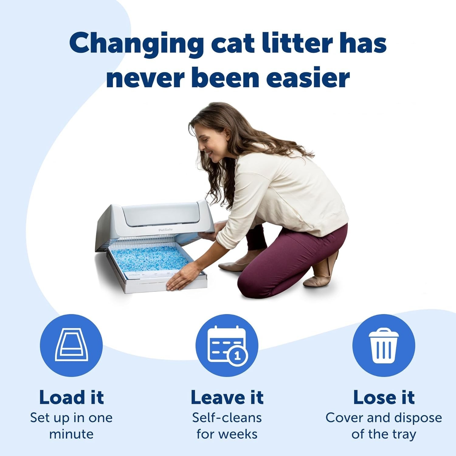 PetSafe ScoopFree Crystal Classic Self-Cleaning Automatic Litter Box, Large