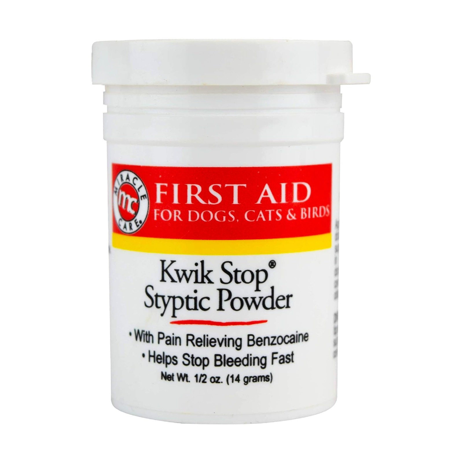 Miracle Care Kwik Stop Styptic Powder 0.5 Ounce (Pack of 1), Multi-colored
