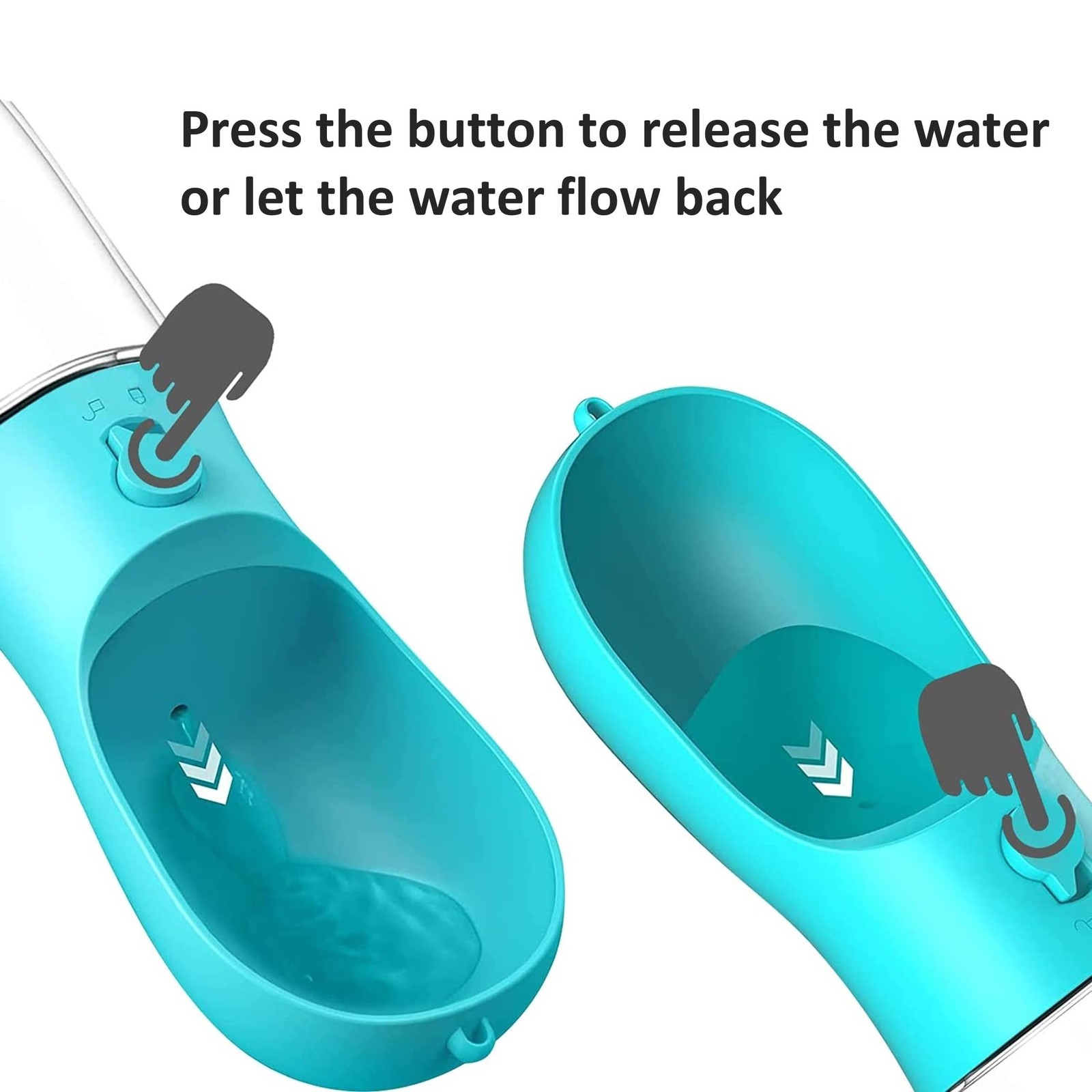 Leak Proof Dog Water Bottle, Portable Puppy Dispenser with Feeder for Travel