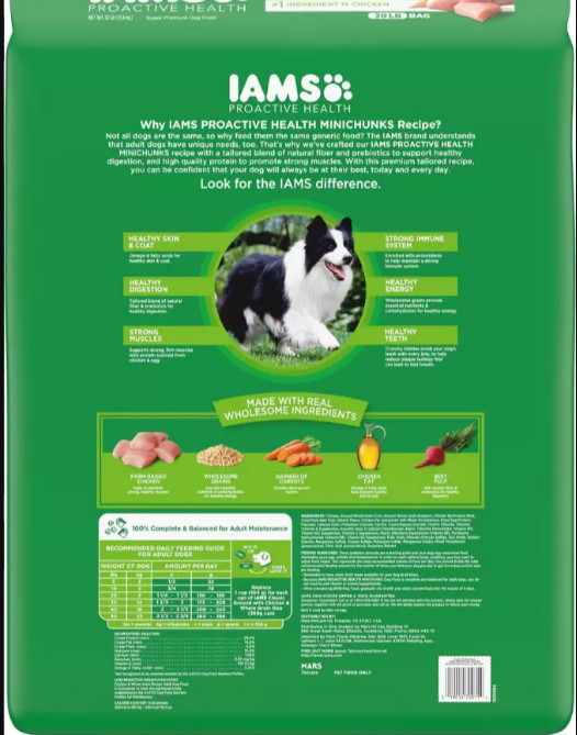 Iams Proactive Health Adult MiniChunks Dry Pet Dog Food – 30 lbs
