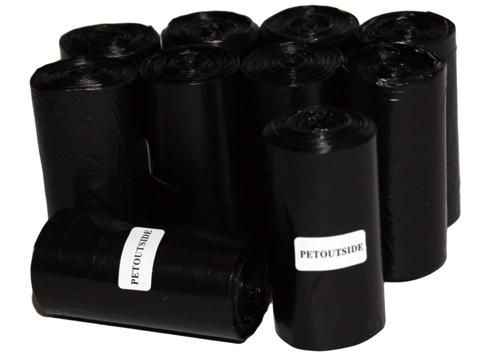 1035 DOG PET WASTE POOP BAGS 45 BLACK UNSCENTED REFILL ROLLS CORELESS USA