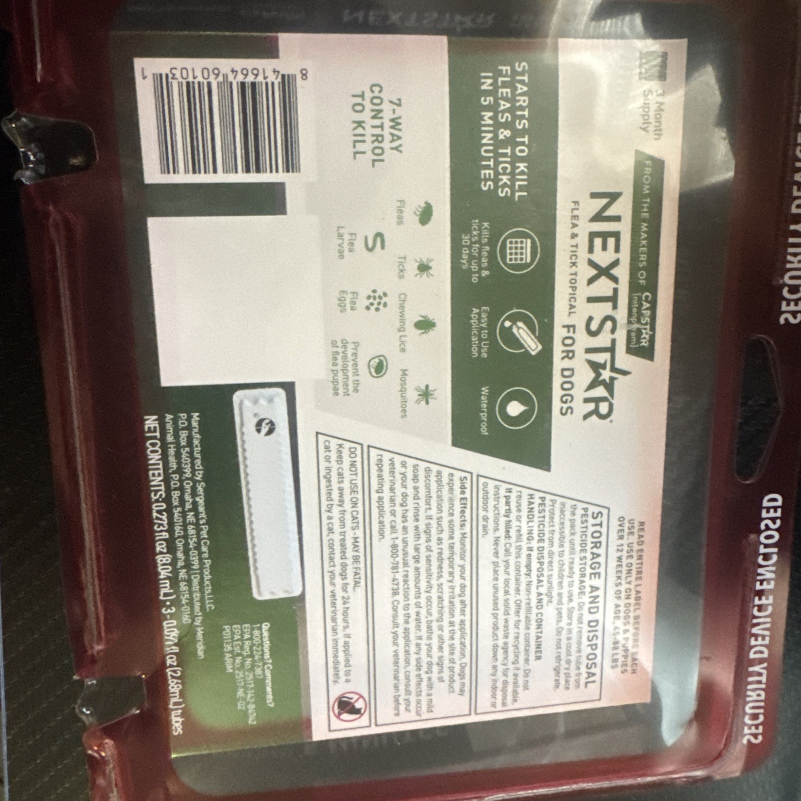 NEXTSTAR 60145 Flea and Tick Prevention for 45 to 88 lbs Dogs