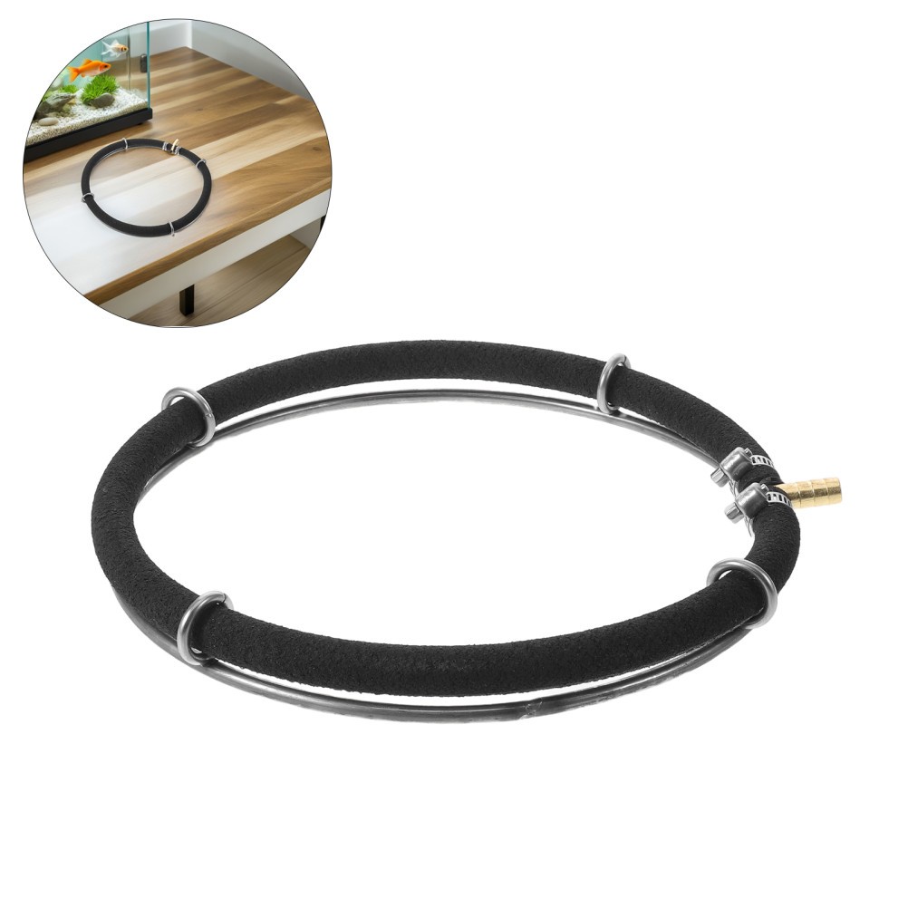 Fish Tank Bubble Generator Pond Diffuser Ring – 26.5cm/10.4in Stainless