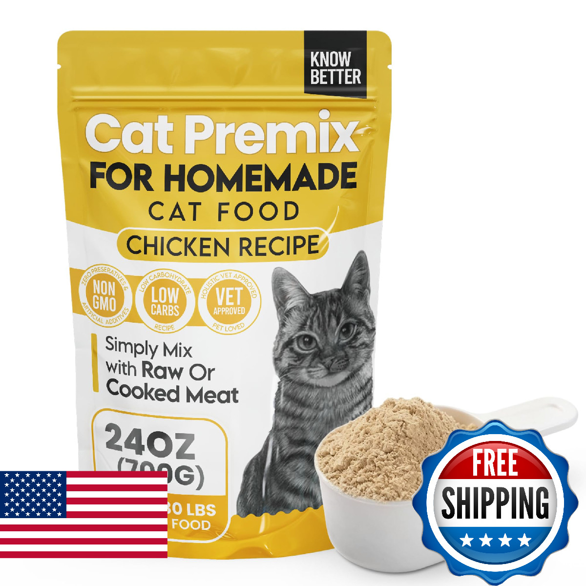 Know Better Pet Food Know Better Chicken Recipe Premix For Raw Or Cooked Cat –