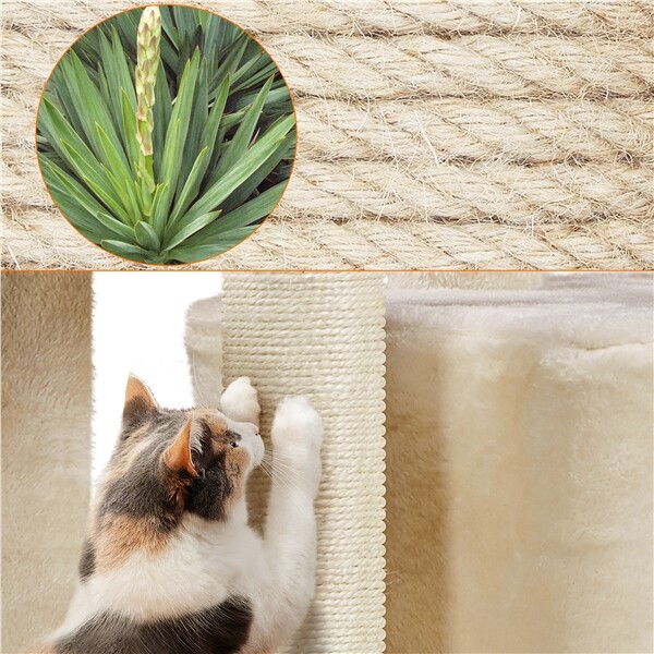 Cute Cat Tree Cat Tower w/ Platform, Cat Condo Cat Play House for Indoor Cats