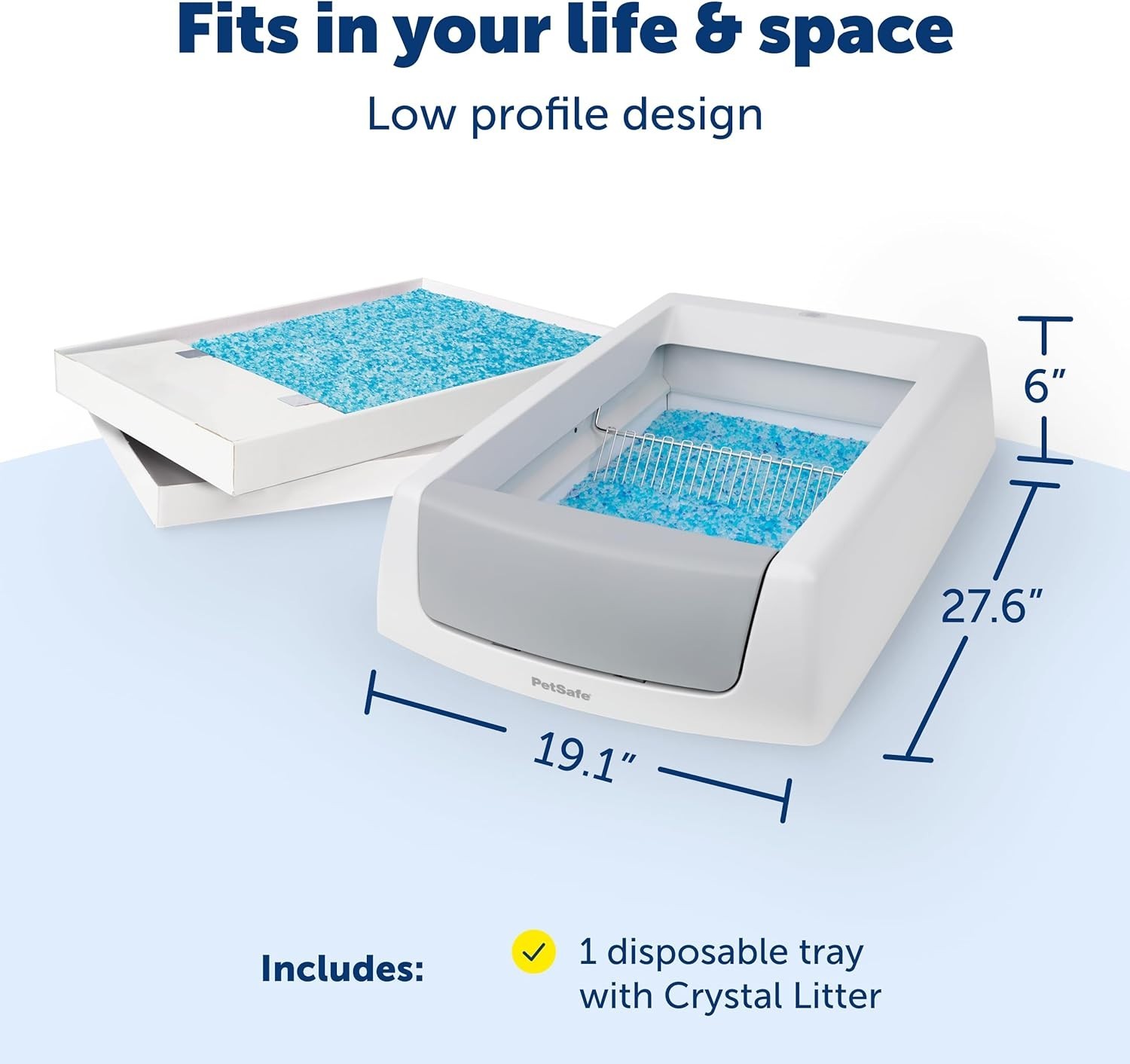 PetSafe ScoopFree Crystal Classic Self-Cleaning Automatic Litter Box, Large