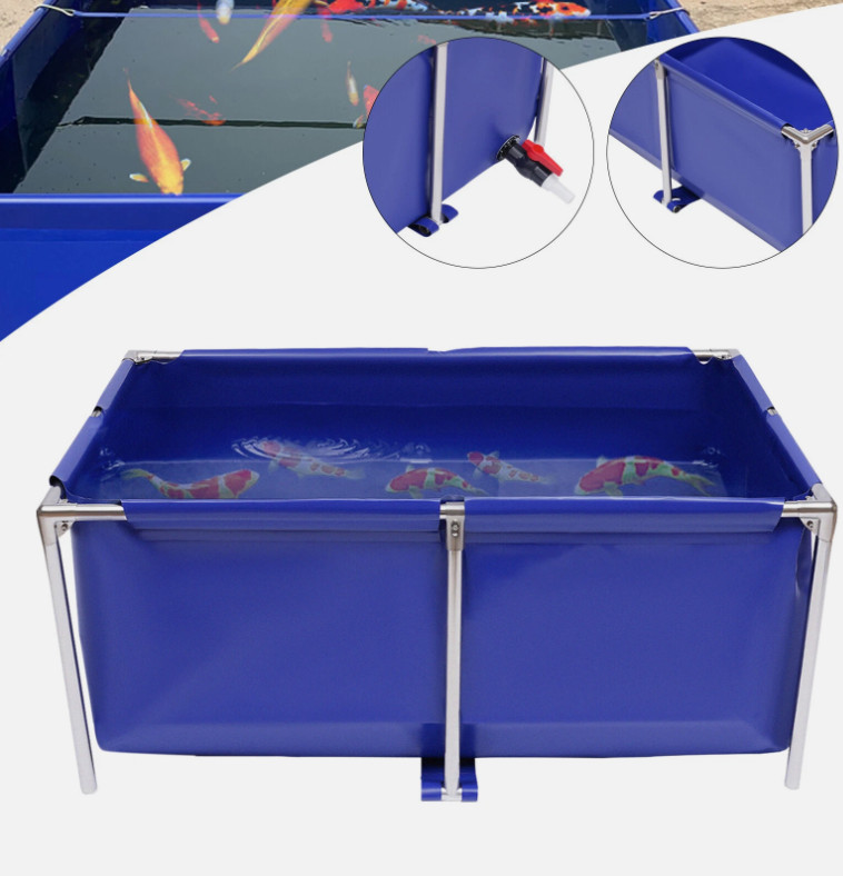 Outdoor Canvas Fish Pond Fish Water Tank Water-proof Coating Koi Breeding Pond