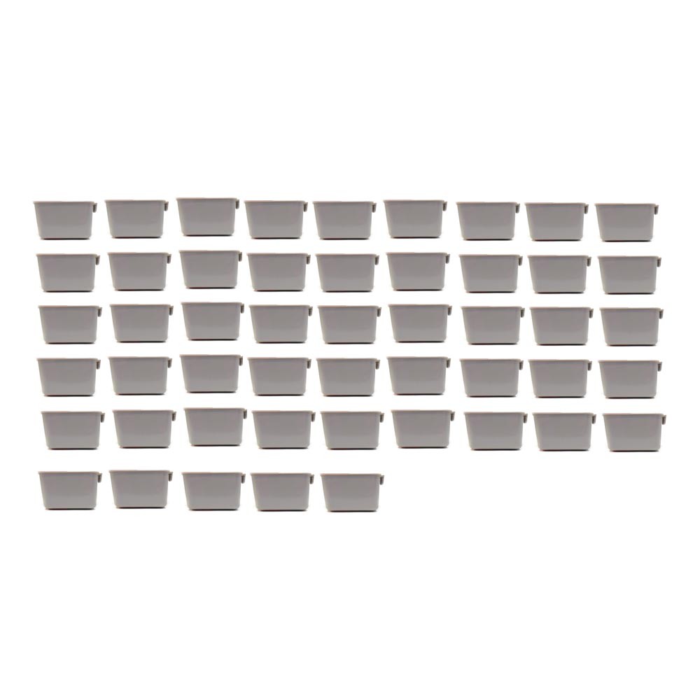 50pk Gray Cage Cups 1 Pint / 16 fl oz Hanging Feed & Water Cups Chicken Poultry