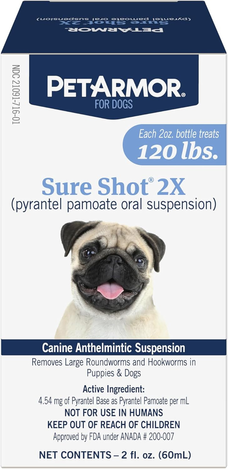 7 Way De-Wormer for Dogs, Oral Treatment for Tapeworm, Roundworm & Hookworm in L