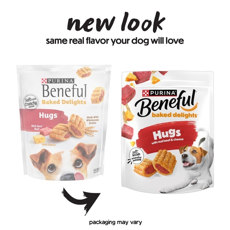 Soft Baked Dog Treats W/ Real Beef Cheese Crunchy Savory Snacks Adult Dogs New