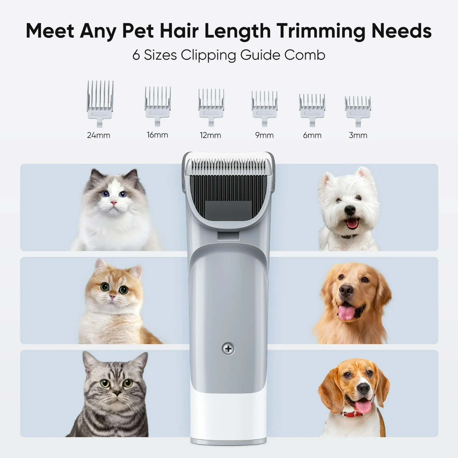 Dog Grooming Kit, 2.5L Pet Hair Grooming Vacuum, 5-In-1 Electric Clippers