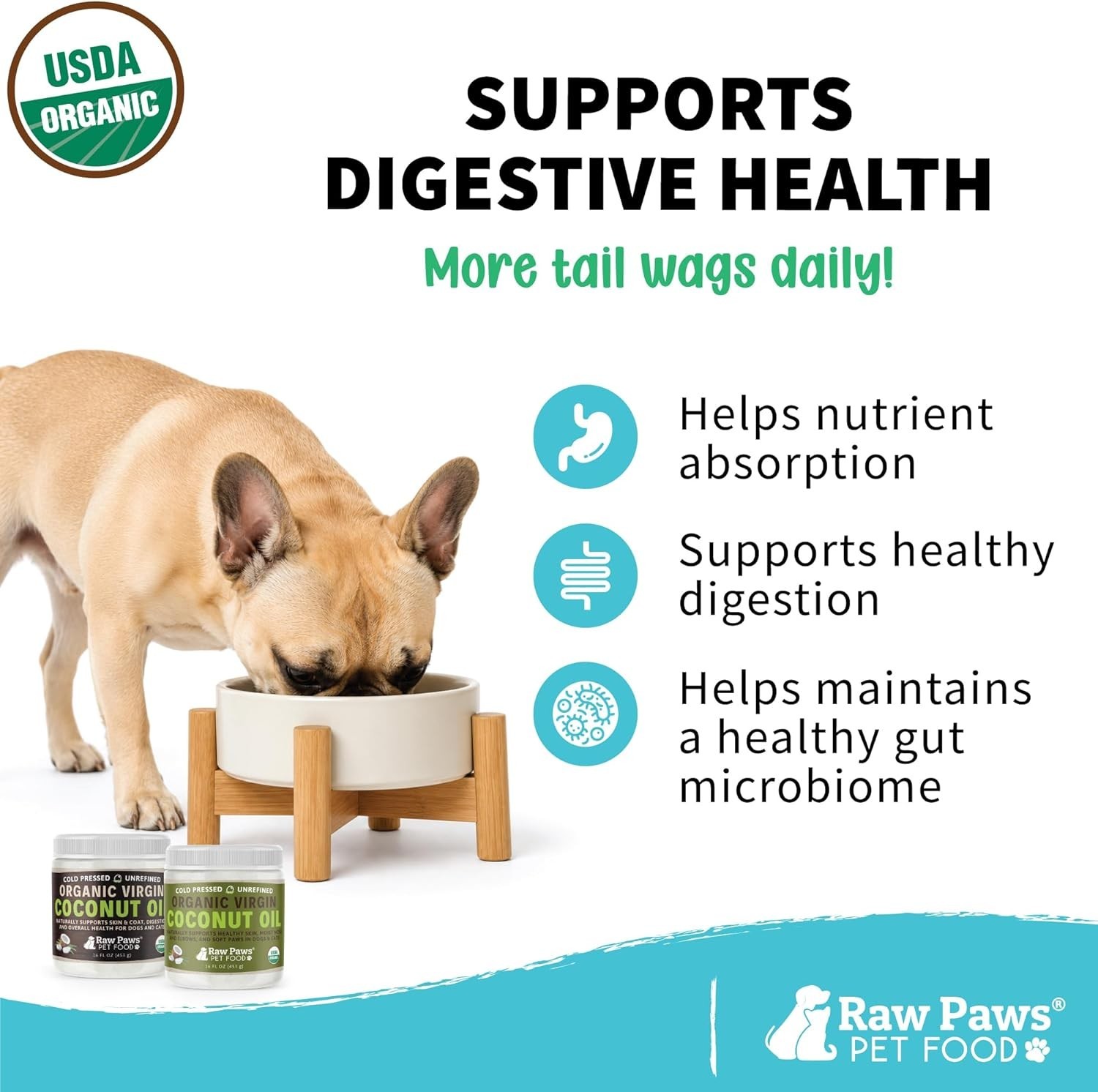 Virgin Organic Coconut Oil for Dogs & Cats, 4-oz – Treatment for Itchy Skin, Dry