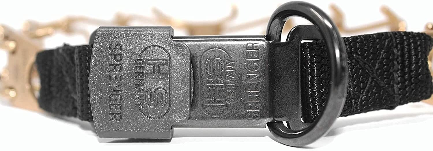 USED-Herm Sprenger Curogan Prong Dog Collar-Quick Release Buckle-Hypoallergenic