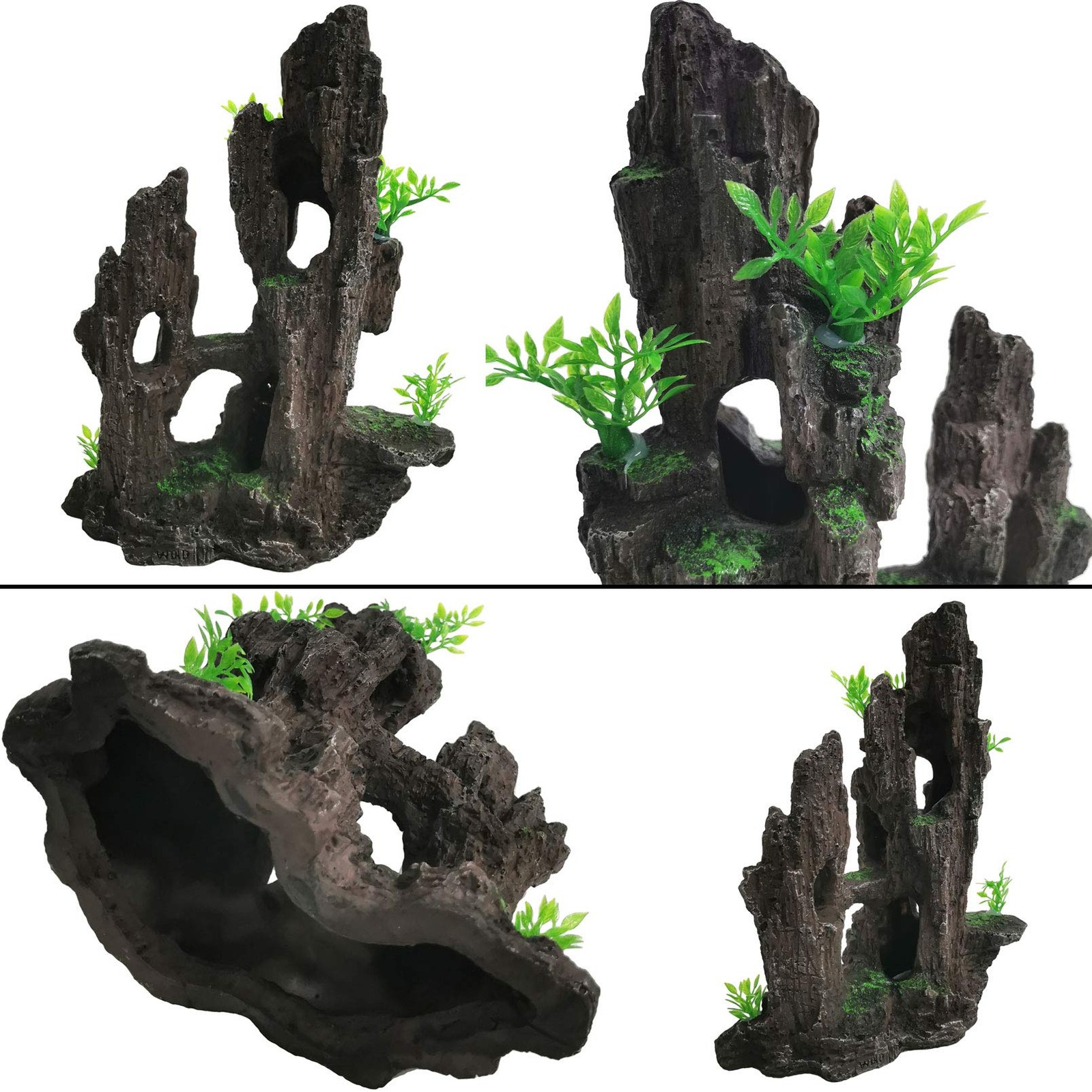 Aquarium Mountain View Stone Resin Decoration 8″L X 4.3″W X 10.4″H – Betta