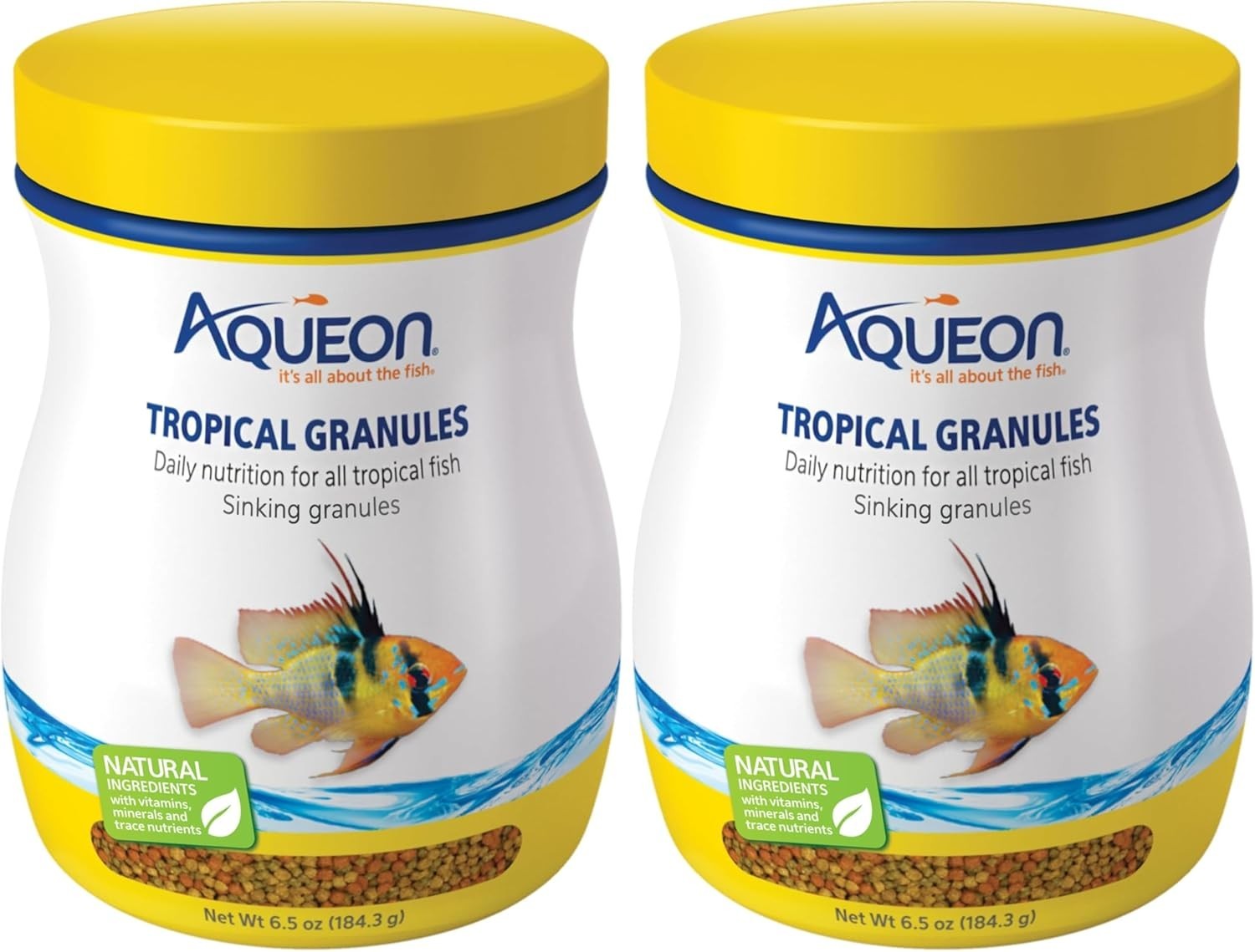 Tropical Fish Food Granules Pack of 2, Natural, All Life Stages, Small Breeds
