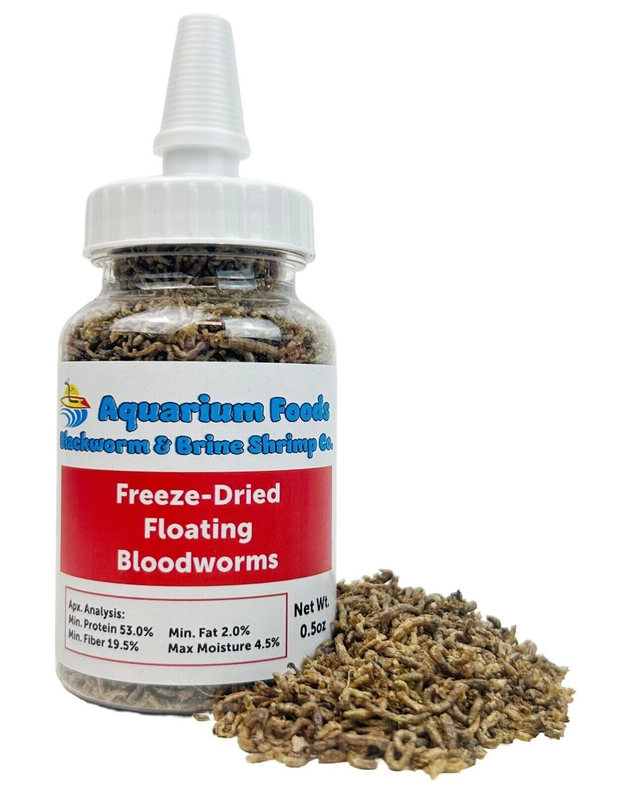 Aquatic Foods Inc. Freeze-Dried Bloodworms, Our Grade A 0.5 Ounce (Pack of 1)