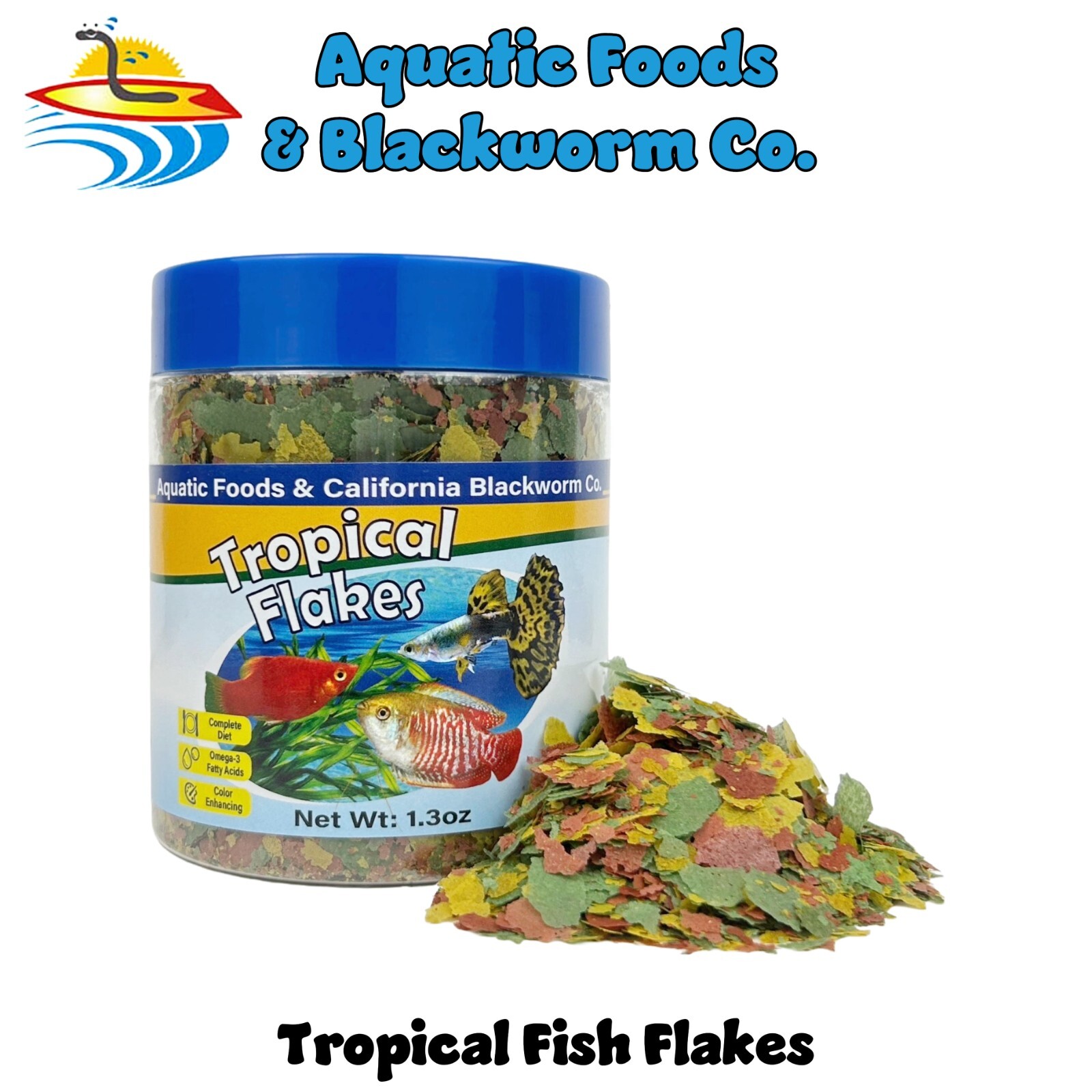 Tropical Fish Flakes. With FREE 12-Type Pellet Mix & 4-Type Wafers Mix