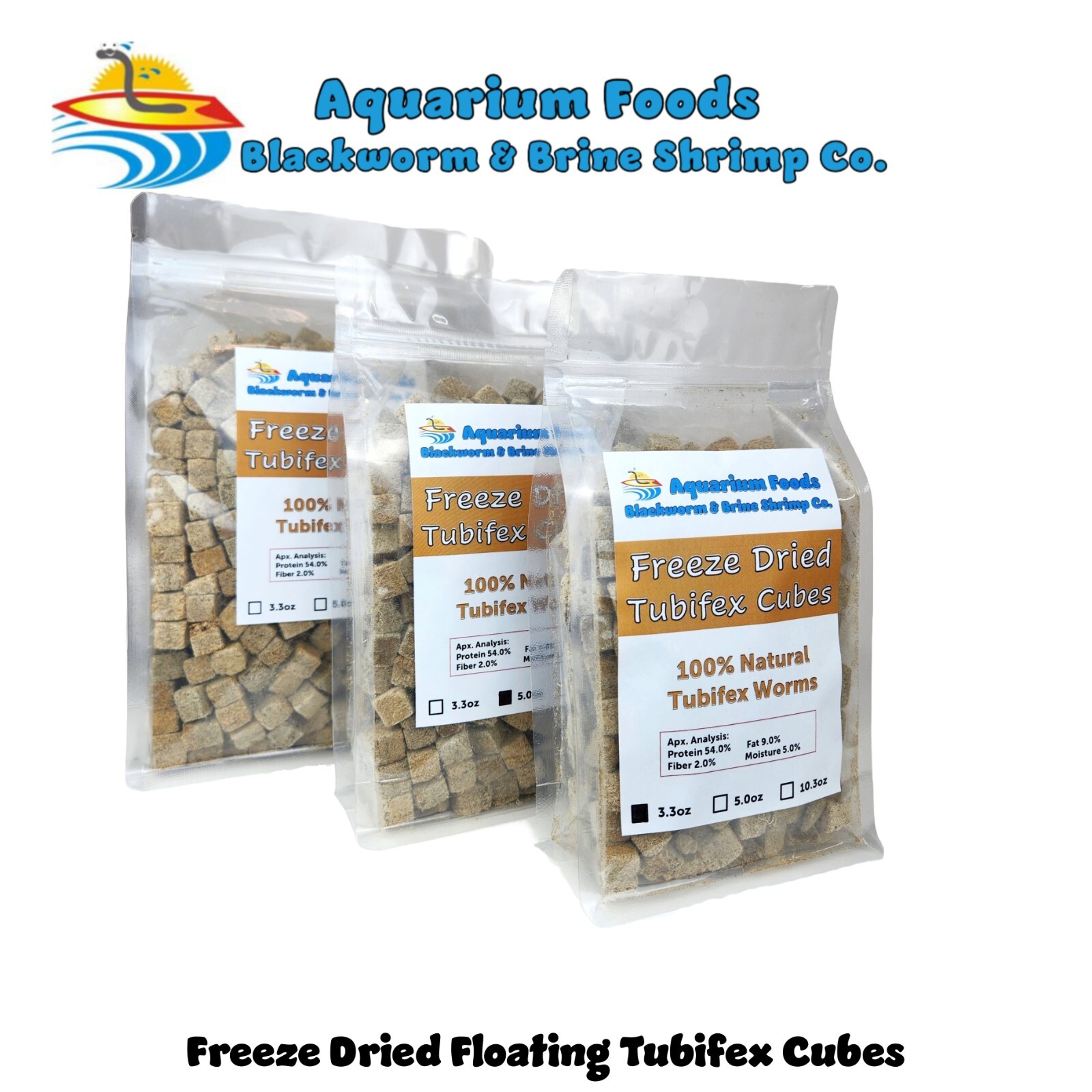 Tubifex Worms–Freeze Dried Tubifex Cubes for all Tropical Fish