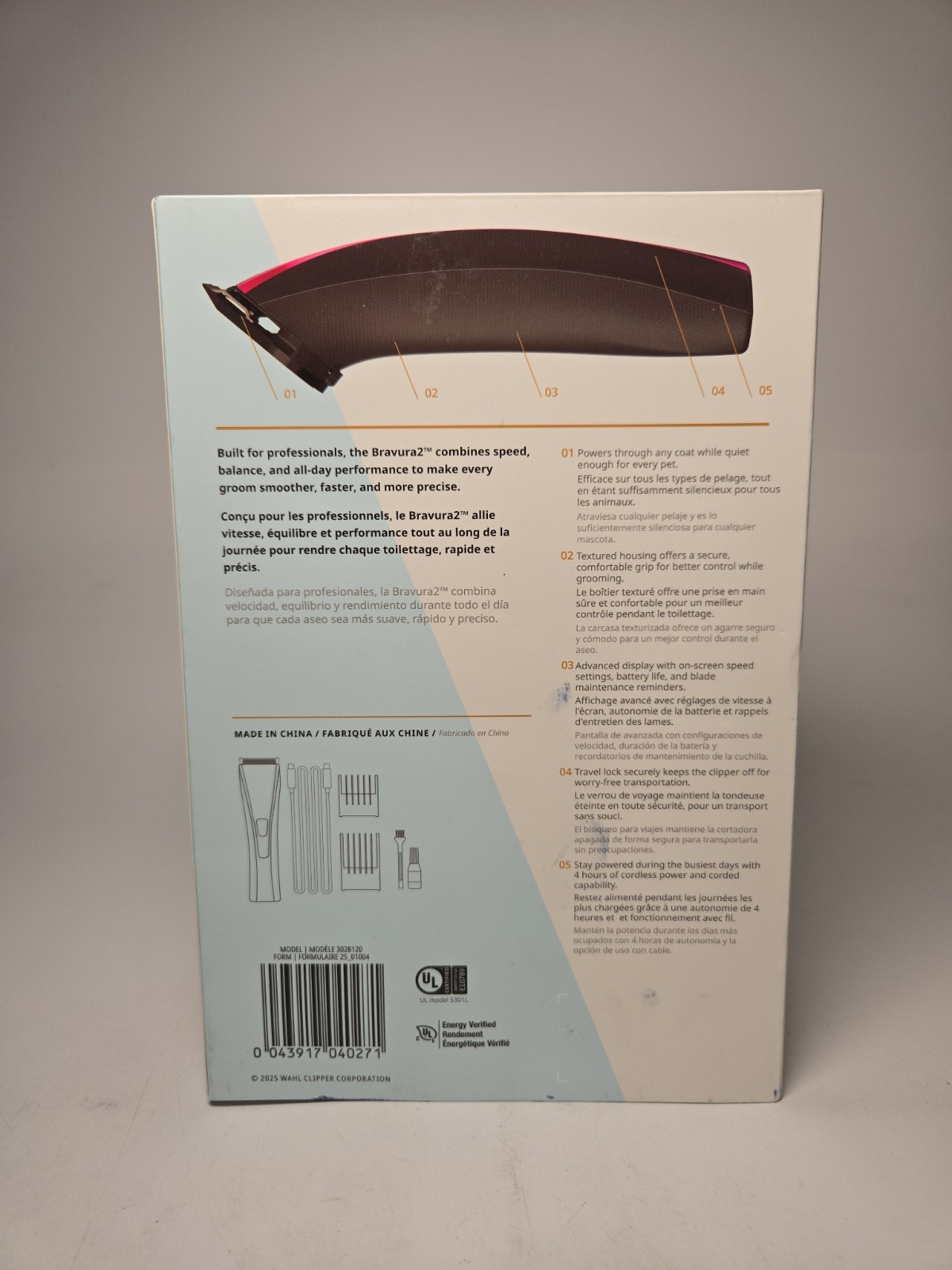Wahl Pro Animal Bravura2 Cordless Professional Pet Dog Clippers Pink
