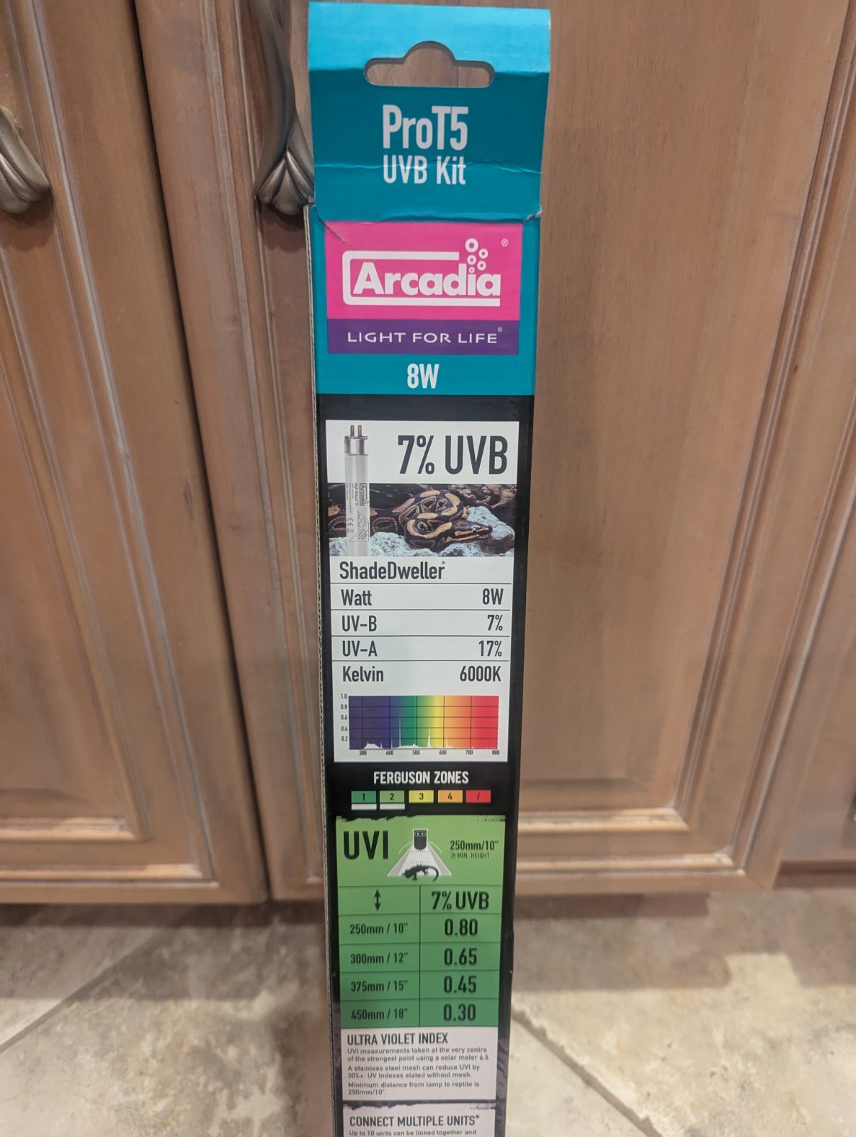 ArcadiaReptile T5 UVB Light Kit 7% ShadeDweller Lighting Pro 8W T5 UVb Bulb