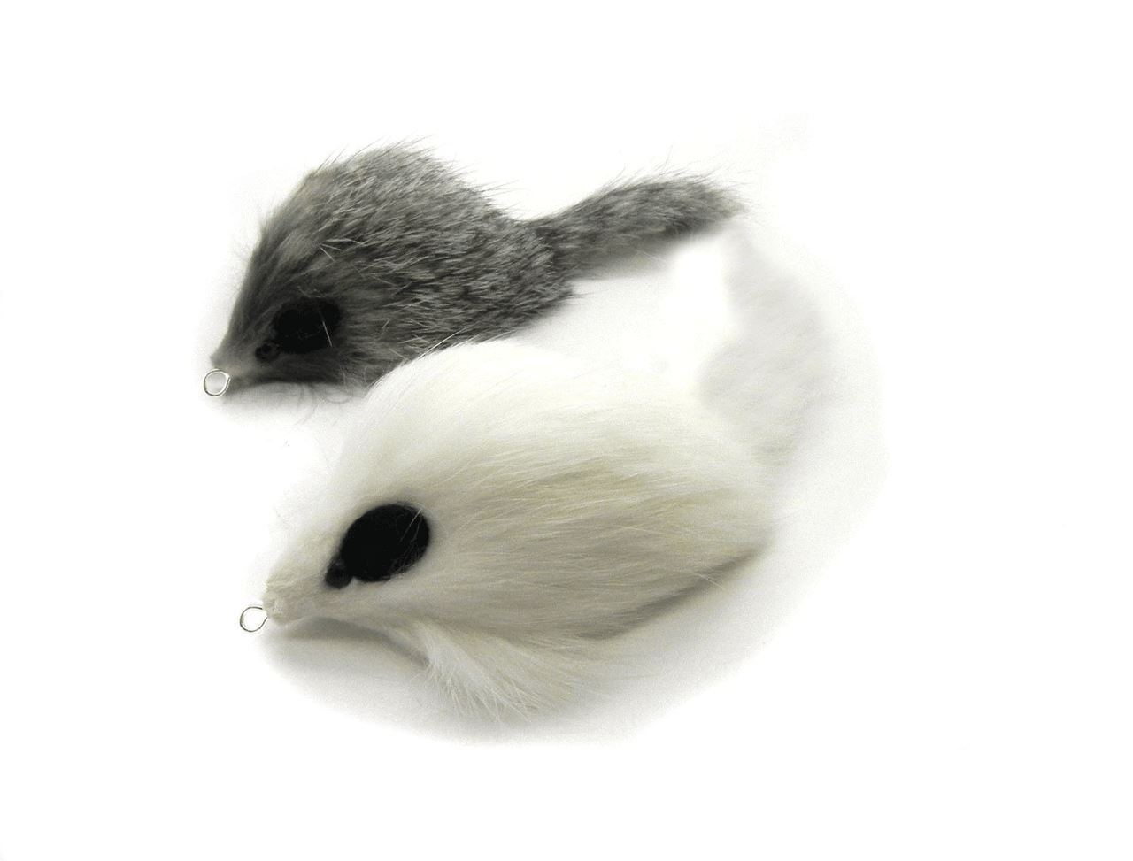 Long Hair Fur Mouse Teaser Wand Cat Toy Refill Teaser Attachement – Rattle Sound
