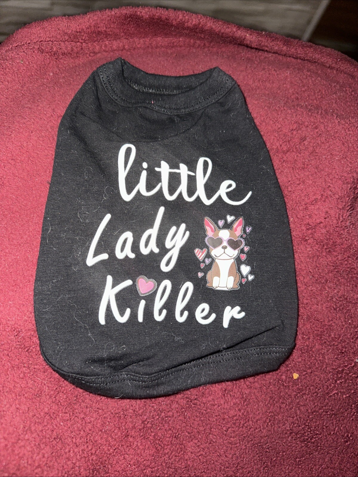 Unknown Maker Puppy/Dog T-shirt Black (little Last Killer) Pull Over XS2-4 Ib