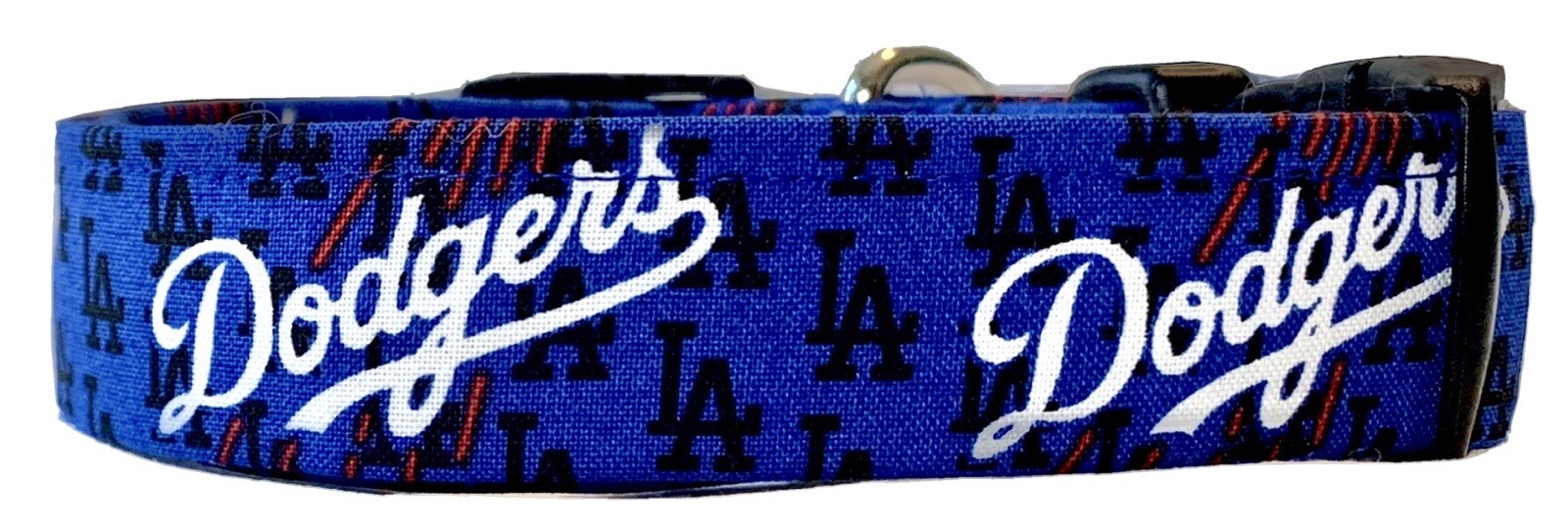 Blue Los Angeles Dodgers Mini Emblem Handmade Dog Collar