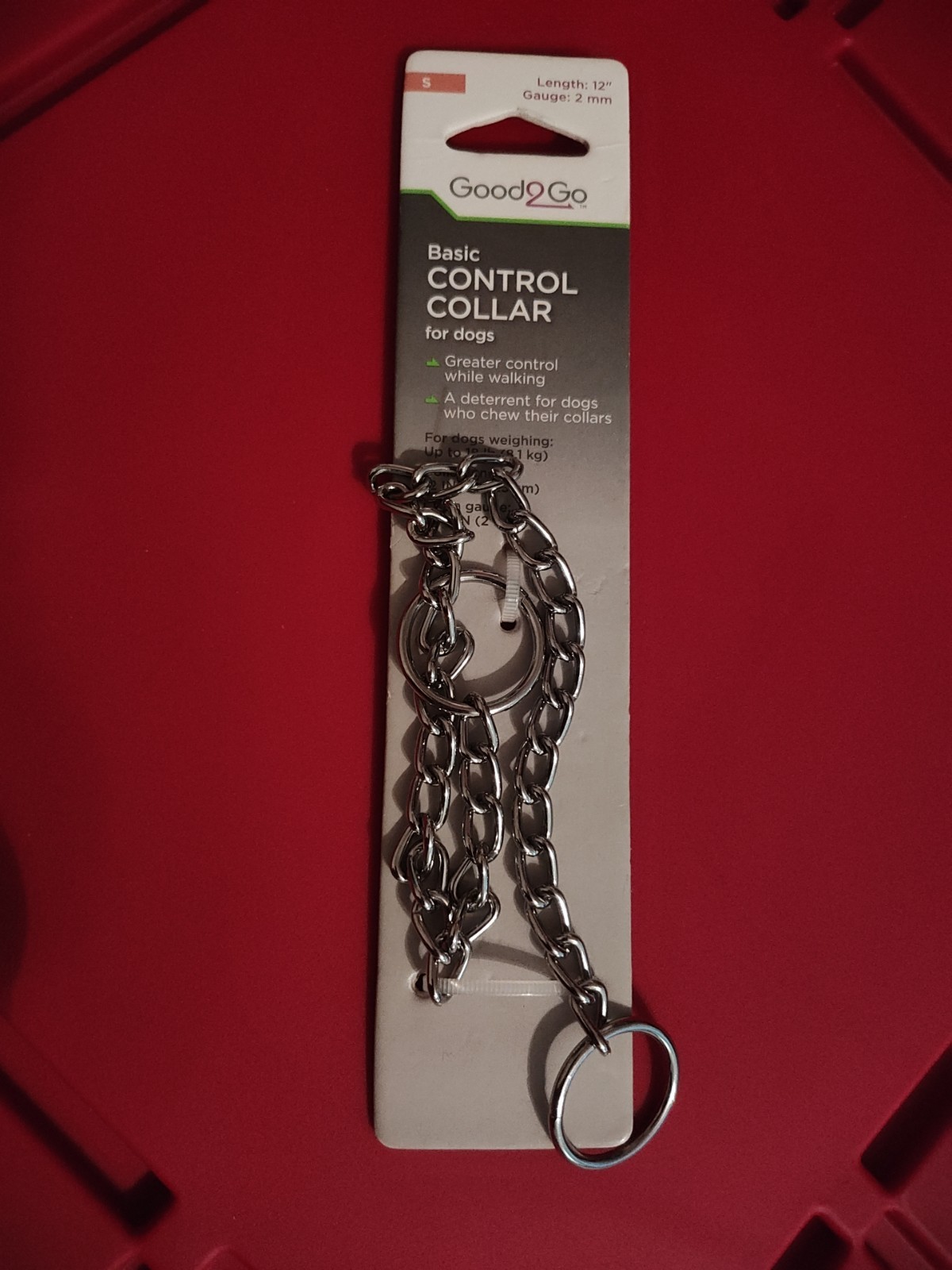 Good2Go Basic Control Collar for Dogs Small Size 12 “ Length Chain Up to 18 lbs