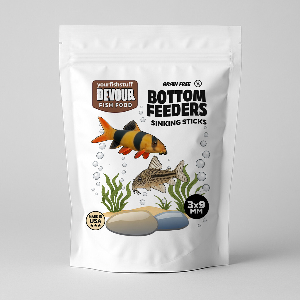 YFS Grain Free Sticks for Bottom Feeders Catfish Aquarium Fish Food 1/4LB to 5LB