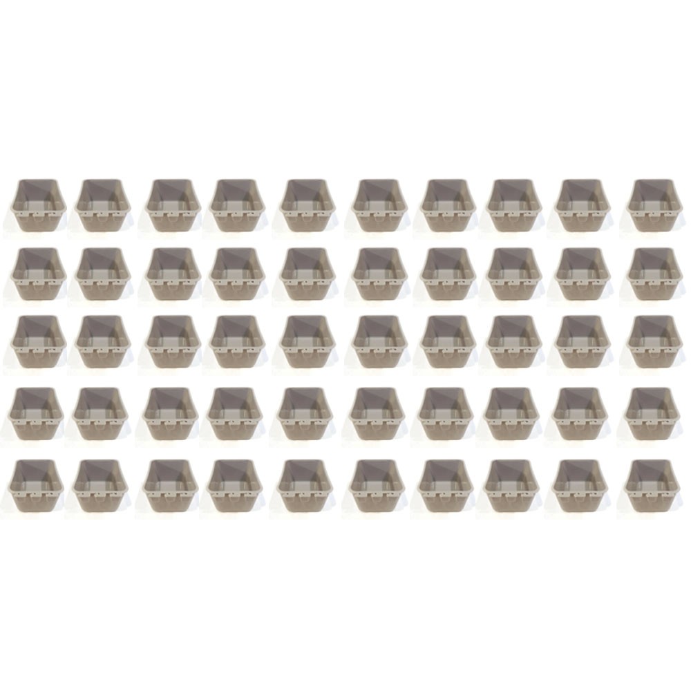 50pk Gray Cage Cups 1 Pint / 16 fl oz Hanging Feed & Water Cups Chicken Poultry
