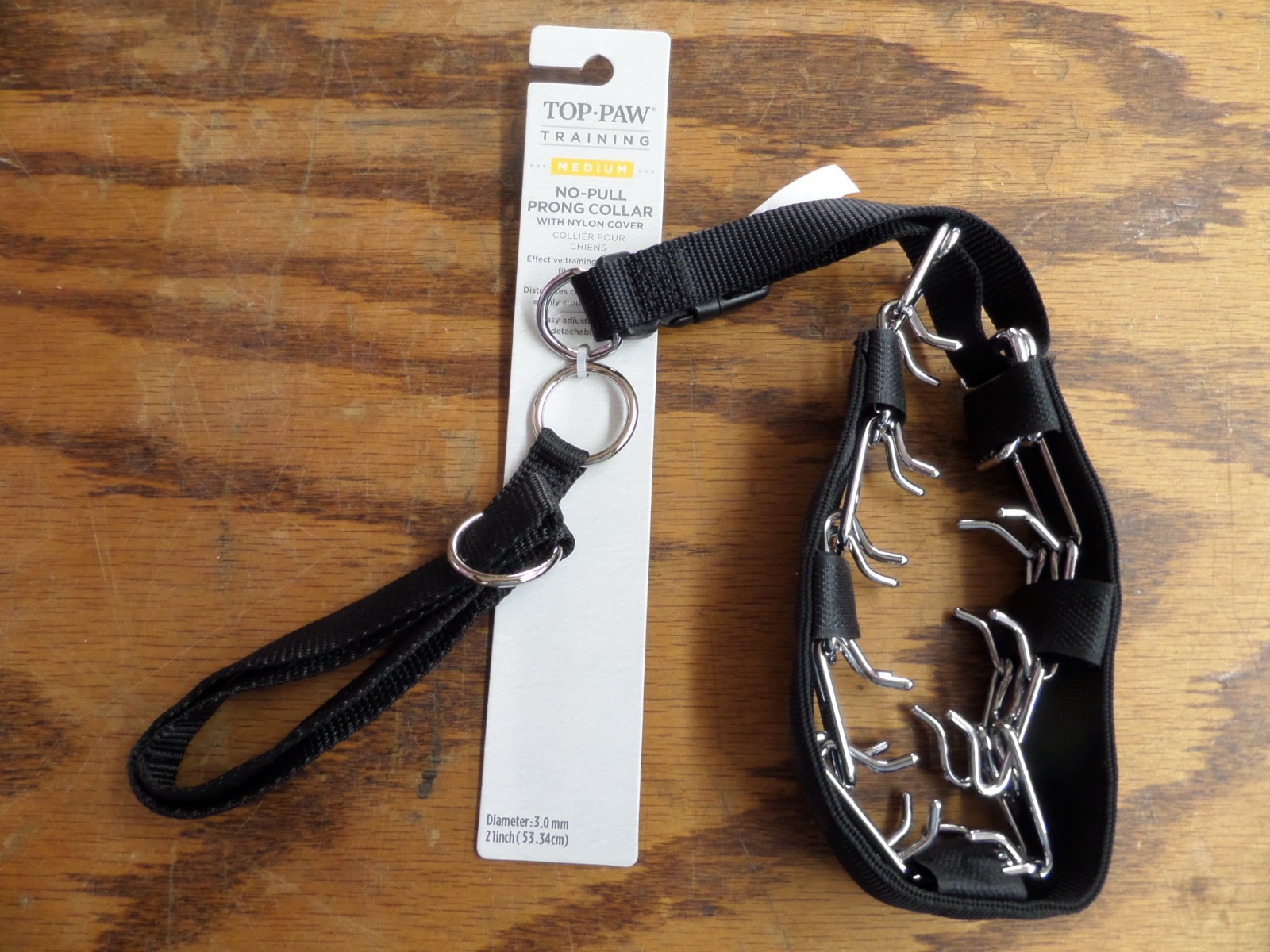 Top Paw No-Pull Prong Collar Medium 3.0mm x 21 in Training
