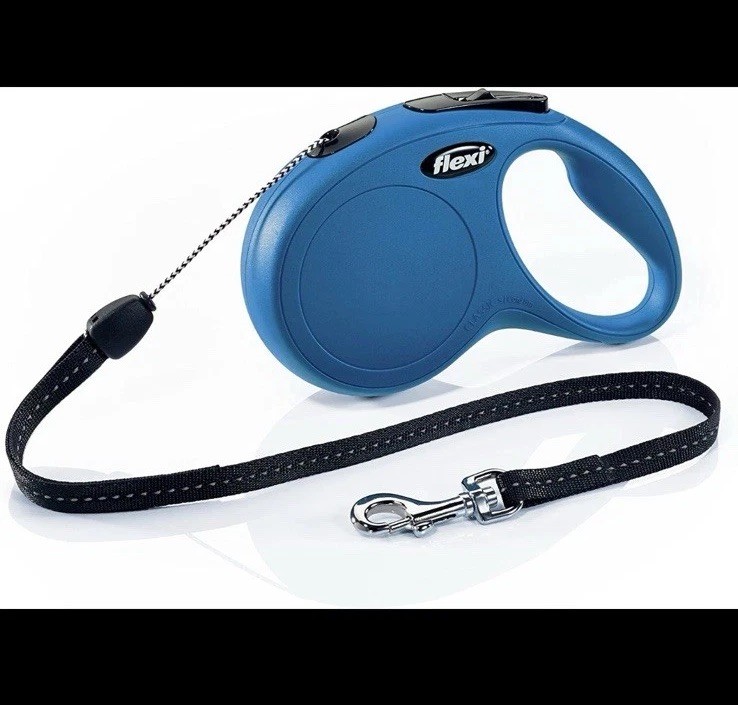 Flexi New Classic Retractable Dog Leash, Cord, 10 Ft For Dogs up to 18 lbs XS