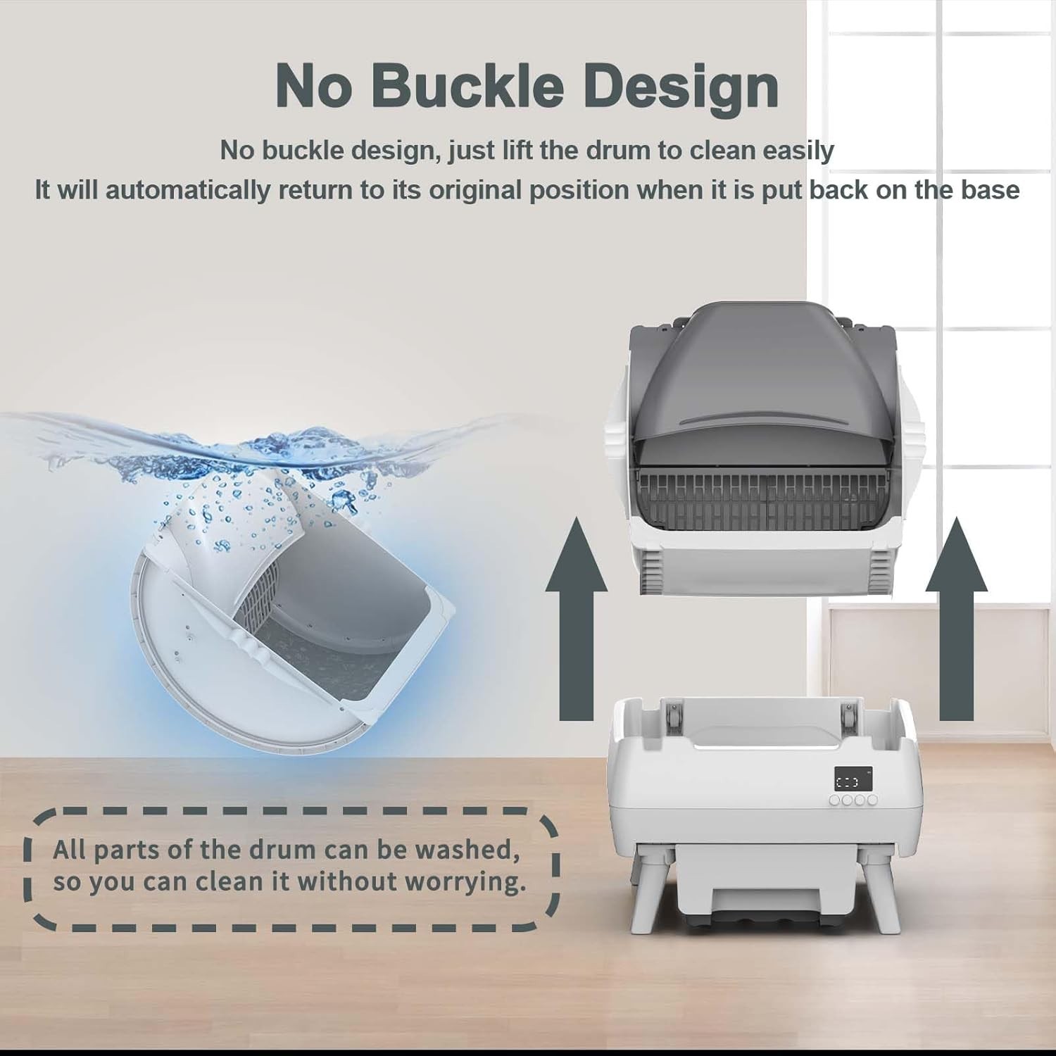 Automatic Cat Litter Box Self Cleaning – App Control, Open-Design, Smart Health