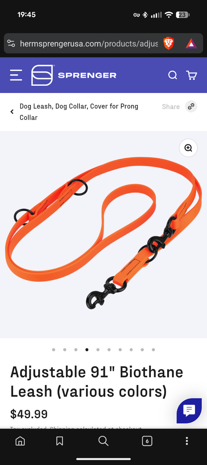 Herm sprenger Biothane leash