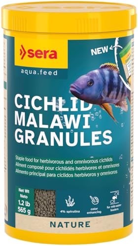 Cichlid Fish Food Granules 1,000ml | Spirulina Sinking Granules for Cichlids | H