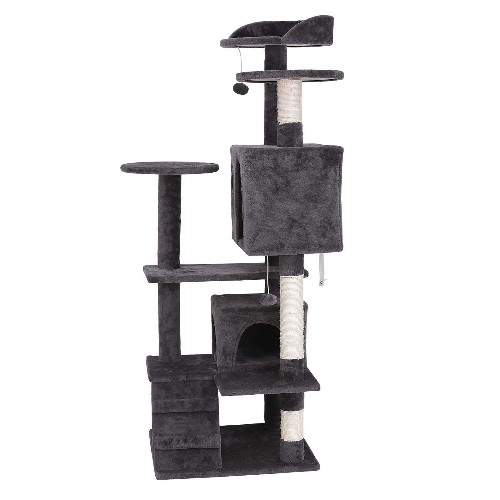 53″ Sturdy Cat Tree Tower Activity Center Large Playing House Condo Rest Cat