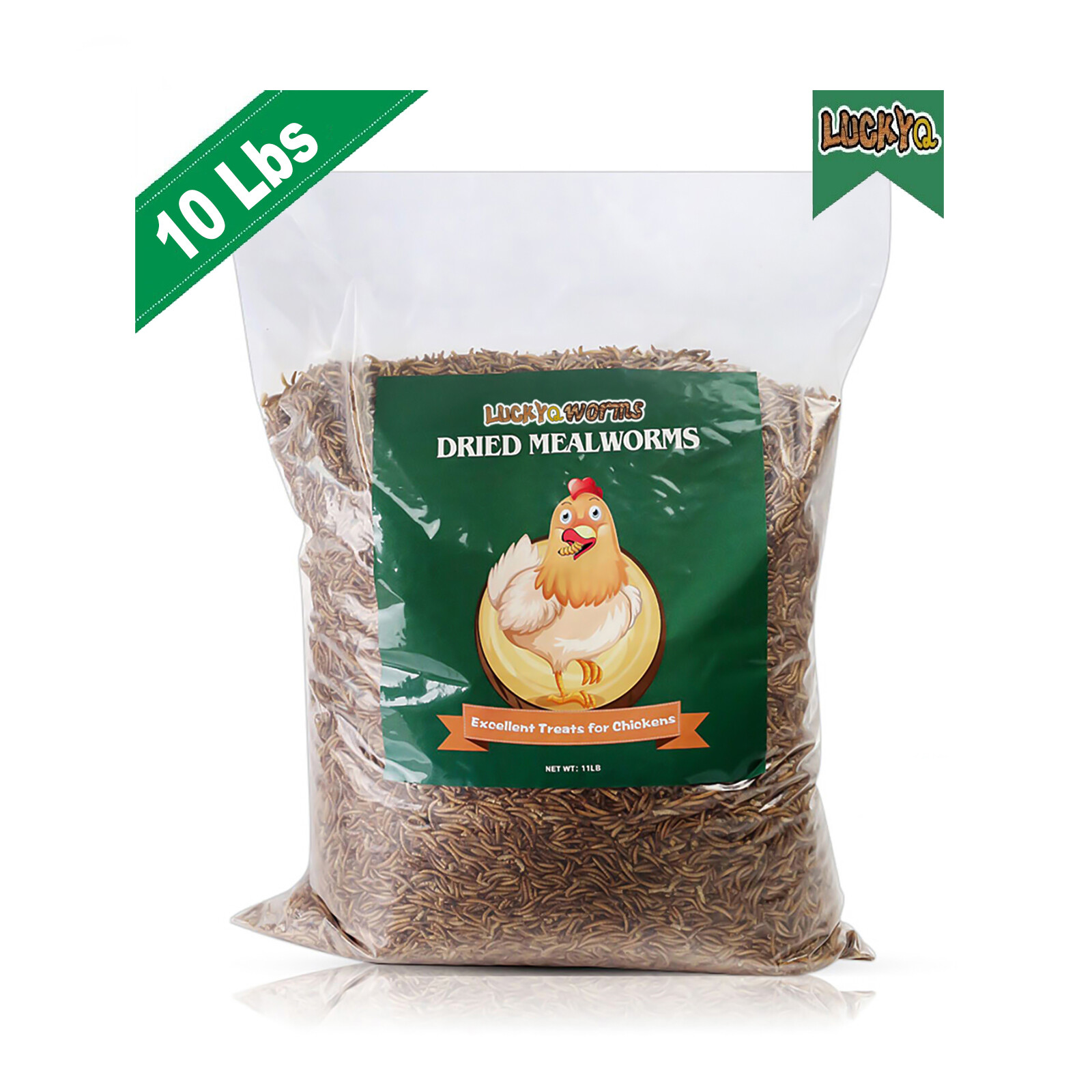 10 LBS Bulk Dried Mealworms for Wild Birds Food Blue Bird Chickens Hen Treats