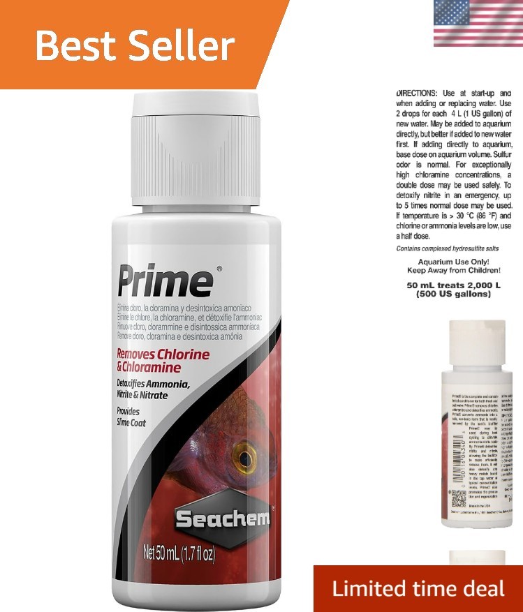 Prime Fresh and Saltwater Conditioner – Chemical Remover and Detoxifier 50 ml