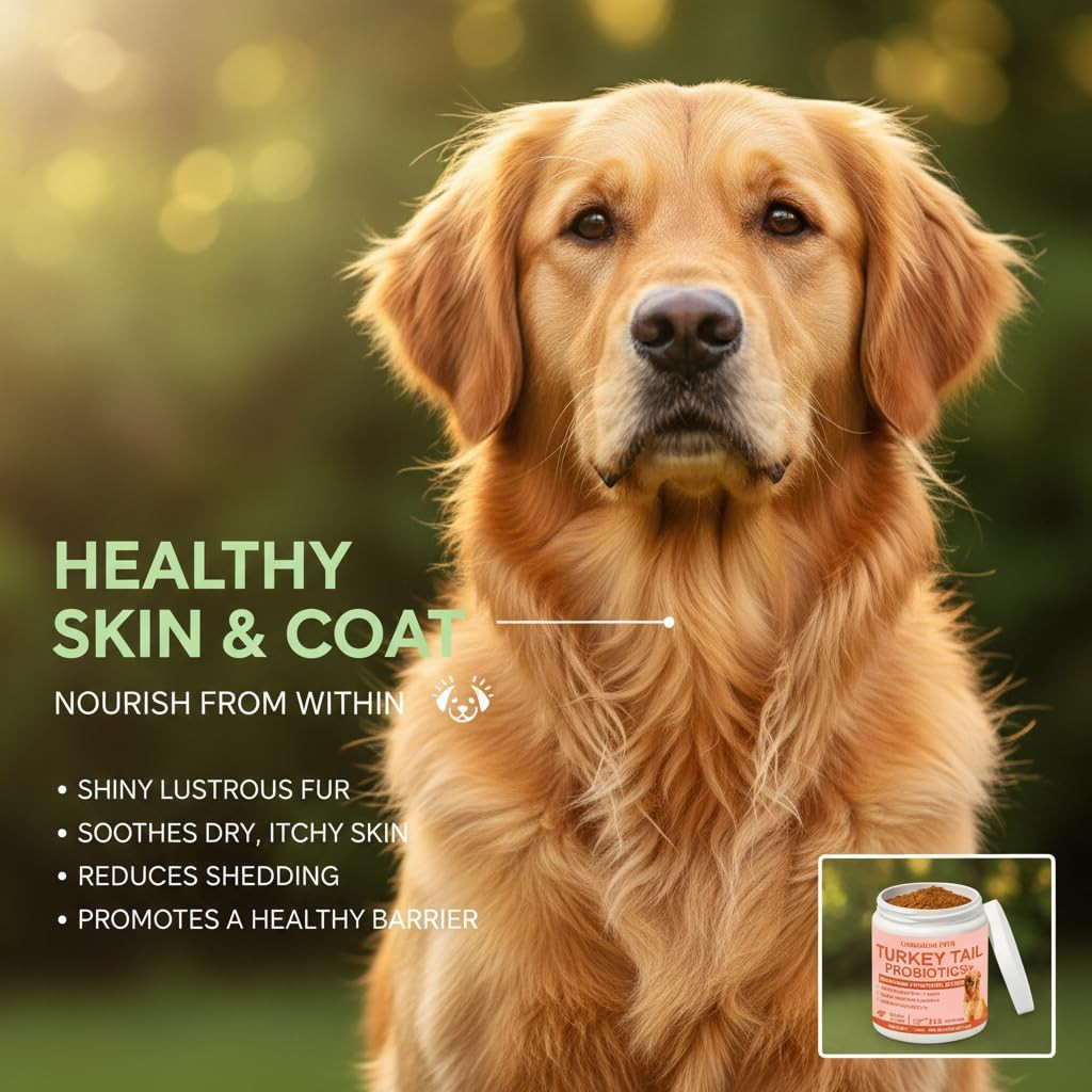 Lumiqour Turkey Tail for Dogs – Turkey Tail Mushroom for Dogs, Mushroom Suppleme