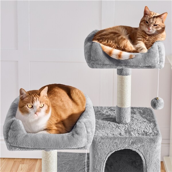 Large Cat Tree Cat Tower Playing House Condo w/Scratching Posts for Indoor Cats