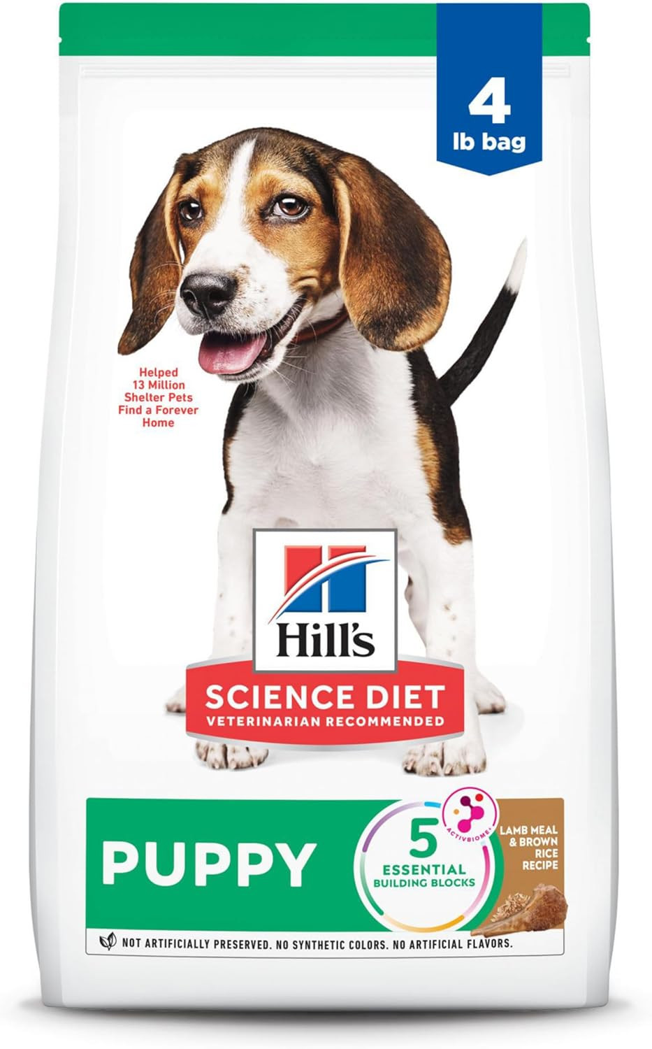 Hill’S Science Diet Puppy Dry Dog Food, Lamb Meal & Brown Rice, 4 Lb. Bag