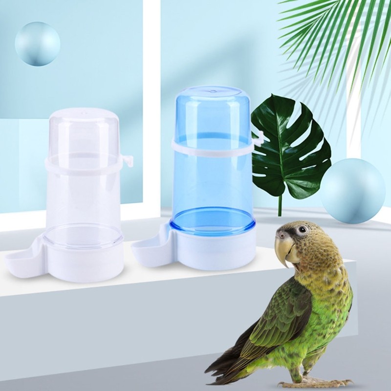 2 Pcs Bird Water Dispenser Parakeet Feeder 14 oz 10 Days Capacity for 2 Parrots