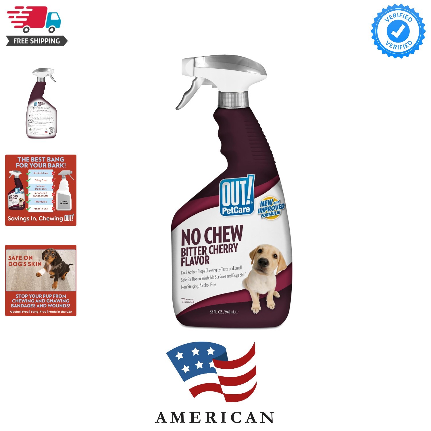 PetCare No Chew Bitter Cherry Flavor Deterrent, Puppy Training, No Chew Spray…