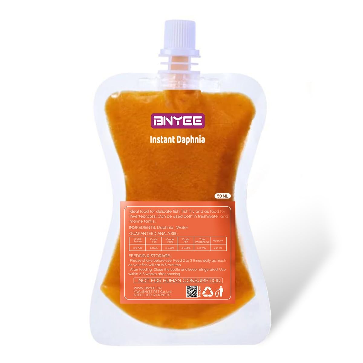 Instant Fish Food – Consisting of Non-Living Daphnia for Fry/Larvae Fish, Sma…
