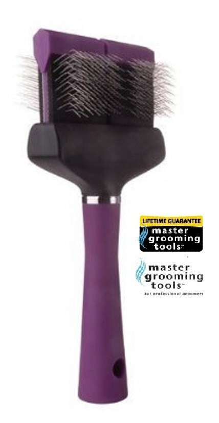 3 FLEXIBLE DOUBLE WIDE&TWO-SIDED SLICKER BRUSH GROOMING SET DOG Hair Mat Removal