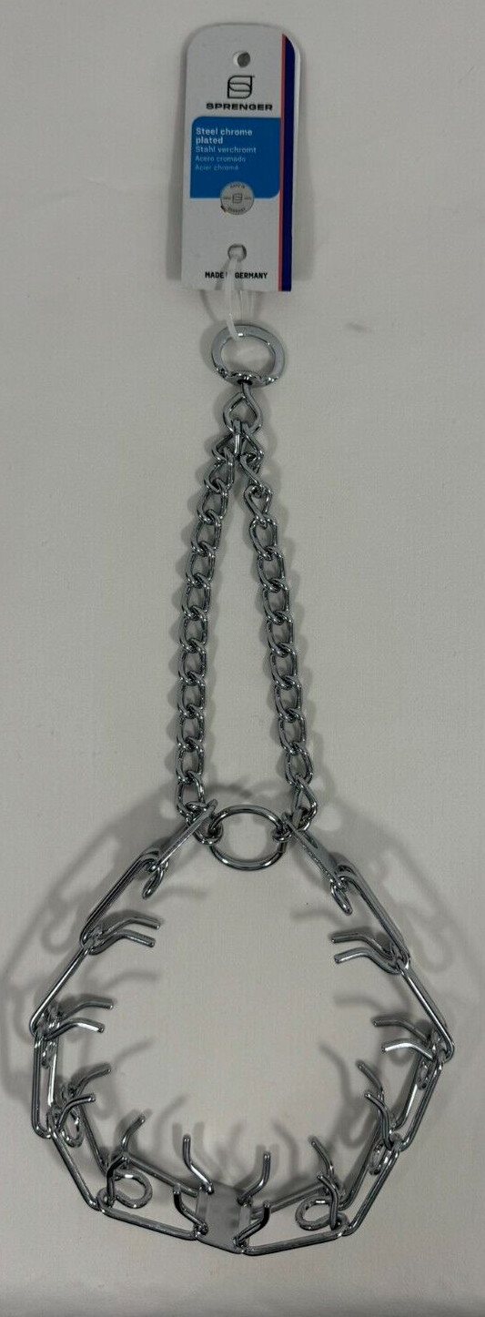 Herm Sprenger Prong Collar, Steel Chrome Plated, 3mm Wire Gauge, 22″ Length