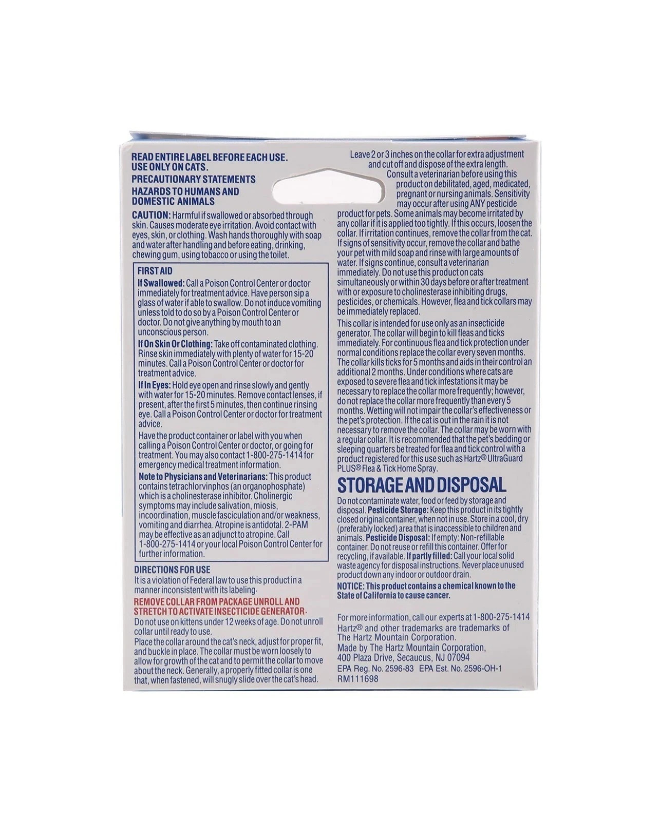 Hartz UltraGuard Flea & Tick Collar for Cats & Kittens 7 Months Protection, 1ct*